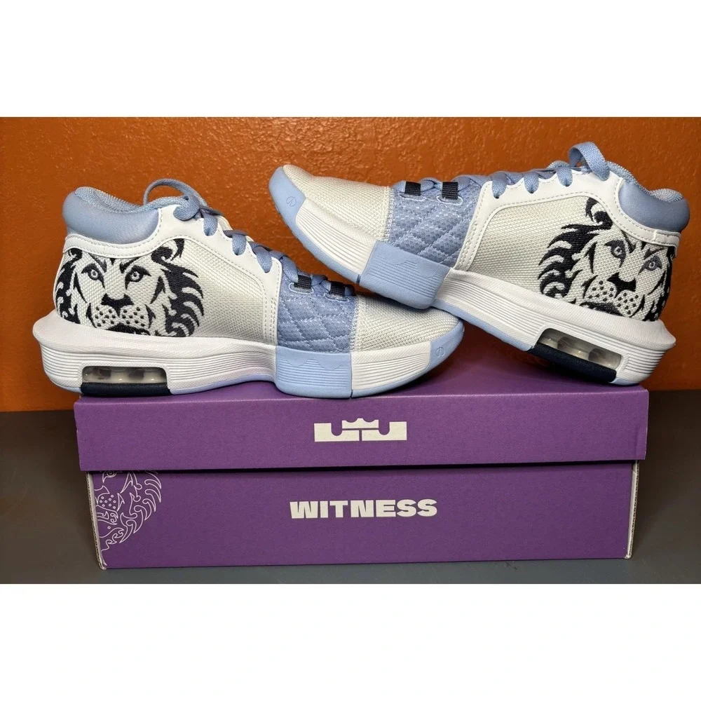 Nike Lebron Witness VIII‎ White/Thunder Blue Mens Size 4.5 (Womens Size 6)